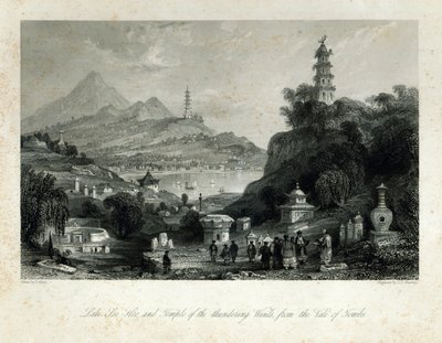 See-Hoo-See und der Tempel der Donnernden Winde, aus dem Tal der Gräber, graviert von J.C. Bentley, 1843 von Thomas Allom